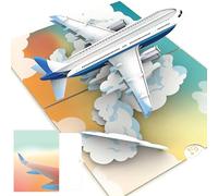 PACKLIST® Tarjeta Pop-Up 3D Avión - Vale de Viaje para Vacaciones y Aventura. Idea de Regalo Original, una Tarjeta de Despedida Única, el Punto de Partida Hacia Nuevas y Emocionantes Travesías!