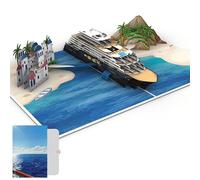 PACKLIST® Tarjeta Pop-Up Crucero Idílico - Regalo de Viaje de Lujo 3D para Trotamundos & Disfrutones - Tarjeta Regalo Original Cumpleaños, Aniversario & Boda - ¡Tu Billete a Destinos de Ensueño!