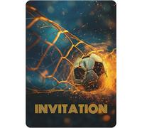 PACKLIST Tarjetas de invitación para cumpleaños de niño - Lote de 12 tarjetas de invitación de fútbol para tu fiesta - La tarjeta de invitación perfecta para una fiesta de fútbol inolvidable