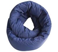 Packool Almohada cervical de viaje, soporte compacto ajustable, algodón PP de poliéster suave, cojín multifunción lavable para ventana de coche, avión, bufanda cómoda, se adapta a mayores de 3 años