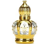 Packool Botella de rodillo de perfume vintage, 4 unidades, botellas de aceite rellenables de 10 ml, de vidrio dorado, rollo en botellas para líquido cosmético para el cuidado de la piel