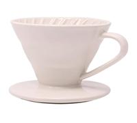 Packool Portafiltros de cerámica para café, tamaño 02 V60, estilo japonés, cono de preparación manual, 3-4 tazas, equipo de barista verde bosque