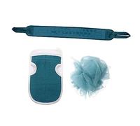 PACKOVE 1 Juego Guantes Exfoliantes y Toallas de Masaje para Ducha Incluye Toalla para Espalda y Bola de Baño para Exfoliación y Relajación