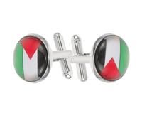 PACKOVE 1 Par Gemelos palestinos patas pegatina solapa para hombres cartera de los hombres arco - Botones de puño de camisa gemelos masculinos botones de puños de camisa Aleación de zinc