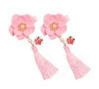 PACKOVE 1 Par Pinza Para El Cabello Accesorios Para El Cabello Pequeño Accesorios Lindos Barretas Para El Cabello Horquilla Beige Chicas Acortar Hierro Rosa