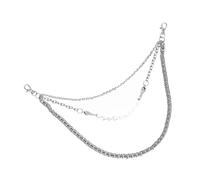 PACKOVE 1 pieza Cadena de Pantalón de Metal con para Hombres Adorno de Moda Color Blanco Accesorio Punk para Jeans y Ocasiones Especiales