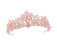 PACKOVE 1 Pieza Diadema De Nupcial Tocado Paseo Tiaras Para Mujer Diamante Tadle De Novia Fiesta Mujeres De La Coronas y Tiaras De Pedrería Boda Rosa Aleación
