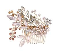 PACKOVE 1 Pieza Peine peinado de imitación elegante Tocados casarse mujer joya accesorios para el cabello de la boda accesorios para el cabello de novia peine de novia Dorado