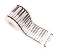 PACKOVE 1 Rollo Papel Higienico Piano Papel De Seda Suave Decorado Baño De Colores Pañuelo De Baño Melodía Blanco Llave Decoración Decorativo Tejido Tejido De Impresión De Piano