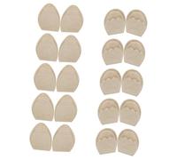 PACKOVE 10 Pares de Almohadillas de Esponja Beige para Ajuste de Talla y Estabilidad, Reutilizables, Ideales para Zapatos Deportivos y Tacones