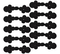 PACKOVE 10 Pares de Botones de Nailon Negro para Ropa Estilo Chino, Cierre Duradero y Resistente al Lavado, Ideales para Cheongsam, Abrigos y Prendas Tradicionales