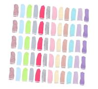 PACKOVE 100 Fundas para Dedos de Tela de Algodón Que Absorben el Sudor, Protectores Prácticos para Manualidades y Cocina, Varios Estilos, Lavables y Cómodos Varios estilos