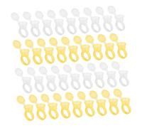 PACKOVE 100 Piezas Copa de anillo de pigmento contenedor de pigmento anillo de tinta de taza de tinta anillos de maquillaje suministros de salón de belleza accesorios el plastico