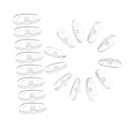 PACKOVE 100 Piezas Push-in Silicone Eyeglass Nose Pads Soft Anti-slip Replacement Cushions For Glasses Sunglasses Comfortable Fit Sensitive Skin
