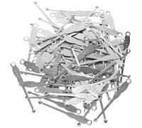 PACKOVE 100 piezas Unidades Limpiador Cerumen Portátil Acero Inoxidable Cuchara para Oídos Resistente y Ligera para Uso Doméstico Eficaz Eliminación Cera