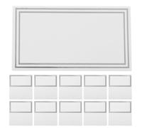 PACKOVE 100 Unidades Tarjetas de Lugar para Mesa de Boda en Papel Plata Diseño Elegante, Fáciles de Escribir y Dibujar para Decoración de Fiestas
