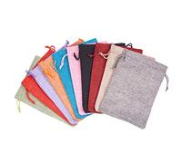 PACKOVE 10piezas Bolsas Para Joyería Unidades Cordón Para Accesorios Arpillera Resistente Duradera Reutilizable Cuello Elástico Diseño De Cordón Fácil y Práctico Para Guardar Joyas