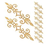 PACKOVE 10piezas Parches Bordados Metálicos con Diseño de Flores Vintage para Planchar Apliques Termoadhesivos Decorativos para Ropa de Teatro y Disfraces Tradicionales