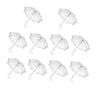 PACKOVE 10piezas Sombrilla De Encaje Vintage Bordada para Bodas y Fotografía Accesorio Elegante para Actuaciones y Decoración De Eventos Parasol De Diseño Único para Mujeres