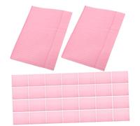 PACKOVE 125 Piezas Tapetes para Uñas Individuales Impermeables Almohadillas para Uñas de Mesa para Salón de Belleza Color Rosa