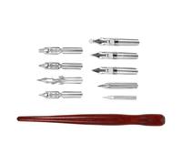 PACKOVE 1juego Plumas de Inmersión para Caligrafía Puntas Metálicas para Líneas Detalladas Diseño Ergonómico Antideslizante para Lettering y Papelería Artística