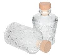 PACKOVE 2 Botellas de Vidrio Transparente Herméticas Estilo Clásico, Estructura Compacta y Diseño Delicado para Almacenamiento de Licor y Vino en Hogar