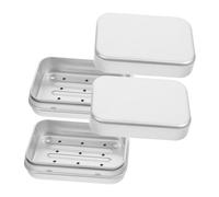 PACKOVE 2 Jaboneras Cuadradas De Aluminio Jaboneras De Viaje Jaboneras Portátiles Jaboneras De Viaje Jaboneras De Viaje Jaboneras De Viaje Color Plateado