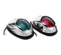 PACKOVE 2 Luces LED de Navegación para Barco 12v Rojas y Verdes, Señal Marítima para Yate y Pontón, Diseño Sellado Resistente al Agua, bajo Consumo Energético, Iluminación para Seguridad
