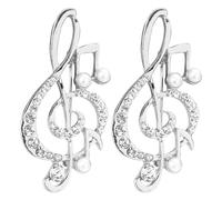 PACKOVE 2 Piezas Alfiler de Nota Musical para Mujer Perla Falsa Pin Decorativo para Chaquetas Suéteres y Accesorios Elegante y Duradero para Vestir Diario y Eventos Festivos