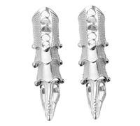 PACKOVE 2 piezas Anillos de Dedo Punk con Diseño Gótico y Clavo Anillos Articulados de Armadura para Cosplay y Halloween Joyería para Hombres y Mujeres