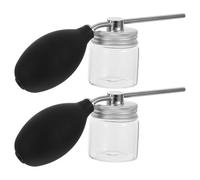 PACKOVE 2 Piezas Aplicador de Spray para Fibras Capilares Plateado con Bomba de Silicona, Pulverizador de Pulverización Fina para Texturizador y Volumen de Cabello, Envase Rellenable para