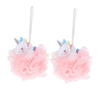 PACKOVE 2 Piezas Bola de Baño Unicornio Baños dibujos animados Suave chicas esponja de baño esponja vegetal para bola de baño exfoliante corporal Educación física