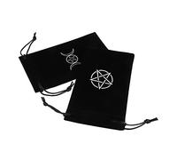 PACKOVE 2 Piezas Bolsa de Almacenamiento para Tarjetas Tarot Diseño de Pentáculo Bolsa de Tela Suave y Práctica para Tarots Pequeños y Joyería para Uso Diario y