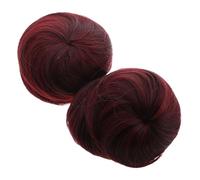PACKOVE 2 Piezas Bolsa para Moño de Peluca Clip Extensiones de Cabello para Mujer de Moño para Recogidos Elegantes para Bodas Viajes y Peinados Cotidianos
