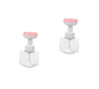 PACKOVE 2 Piezas Botella Dispensadora de Jabón de Baño de Bomba Presionable con Forma de Flor Dosificador de Espuma Portátil y Recargable para Ducha y Lociones