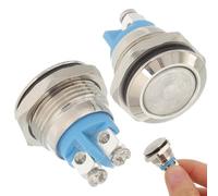 PACKOVE 2 Piezas Botón de Timbre para Apartamento de Cobre Niquelado, Alta Resistencia y Durabilidad, Reemplazo Cable Fácil Instalación para Puerta de Casa