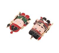 PACKOVE 2 Piezas Broche de Ropa Broche de Moda de Aleación Diseño Soldado Cascanueces, Accesorio Navideño Ligero y Seguro para Ropa y Mochila, para Mujer