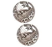 PACKOVE 2 piezas Broche Mujer Vintage Diseño Barco Vikingo Pin para Mochilas Accesorio Único y para Chaquetas y Abrigos