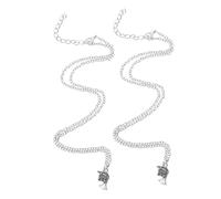PACKOVE 2 piezas Collar Mujer con Colgante de Francesa Diseño Musical Elegante Accesorio Duradero de Metal para Amantes Música Joyería Unisex Moderna