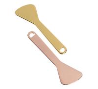 PACKOVE 2 Piezas Cucharas de Crema para Ojos y Rosa Utensilios de Masaje Facial Cucharas de para Aplicación de y Masajes Oculares