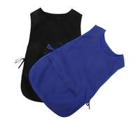 PACKOVE 2 Piezas Delantal sin Mangas para Mujer con Chaleco de Trabajo Unisex Ajustable Resistente para Cocina Peluquería Limpieza y Taller Unidades Azul y Negro