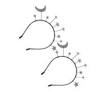 PACKOVE 2 Piezas Diademas de para Mujer de Adorno de Cabello con Diseño de Luna Accesorios de Fiesta para Cumpleaños Decoración de Navidad Cómodas y Prácticas