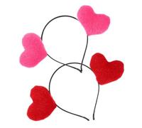 PACKOVE 2 Piezas Diademas Delicadas de para San Valentín Accesorio de Cabello Femenino con Diseño de de Rojo y Cómodas y Duraderas para Fiestas y Fotos