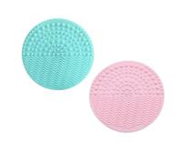 PACKOVE 2 Piezas Estropajo de Silicona Limpiador de Brochas de Maquillaje Almohadilla para Limpiar Brochas para Limpieza de Maquillaje Casa Color Verde y Unidades