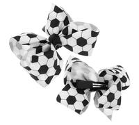 PACKOVE 2 Piezas Horquilla De Futbol Para Pequeño Cabello Chicas Clips Arco Acortar Lazo De Pelo De Niña Fútbol Cinta De Hilo