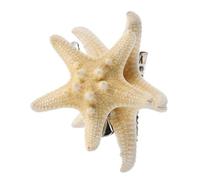 PACKOVE 2 Piezas horquilla estrella de mar forma pinza de pelo de mar accesorios para el cabello de playa mujer pinza de pelo de playa bollo accesorios góticos resina Beige Color Aleatorio