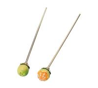 PACKOVE 2 Piezas Horquillas de Pelo Retro Naranja para Mujeres Accesorios Elegantes para Peinados y Fiestas para Complementar Vestidos y Looks de Moda