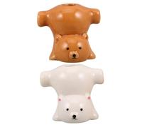 PACKOVE 2 Piezas Organizador de Cepillos de Dientes para Soporte de Animales Base Antideslizante Dispensador Decorativo de Palillos para Baño y Cocina