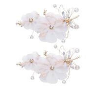 PACKOVE 2 Piezas Pasador De Pelo Con Borla Disfraces Cabello Boda Accesorios Diadema De La Novia Nupcial Vestido Atuendo Adulto Tocado De Novia Horquilla De Vestuario Antiguo Blanco