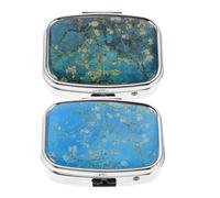 PACKOVE 2 Piezas Pastillero Metálico Compacto de Viaje Organizador de Pastillas y Ligero con Compartimentos Diseño Moderno y Portátil para Uso Diario y Excursiones